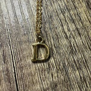Gold Tone Initial “D” Necklace